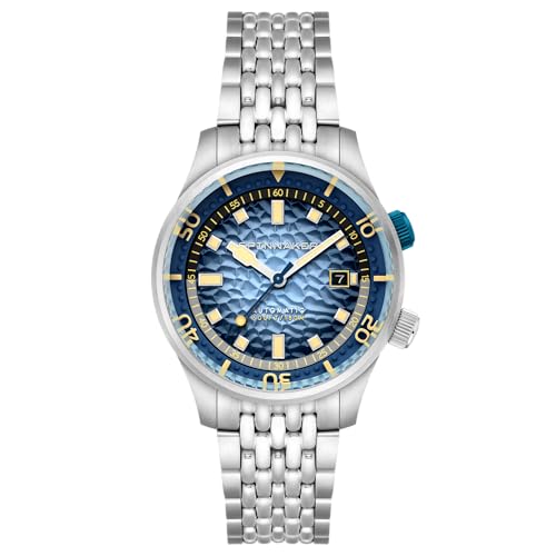 Spinnaker Mens 42mm Bradner Automatic Glacier Blue Watch with Solid Stainless Steel Bracelet SP-5062-66