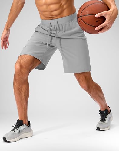 Image of Soothfeel Men's Running Shorts with Zipper Pockets 9 inch / 7 inch / 5 inch Quick Dry Eight Basketball Gym Workout Athletic Shorts