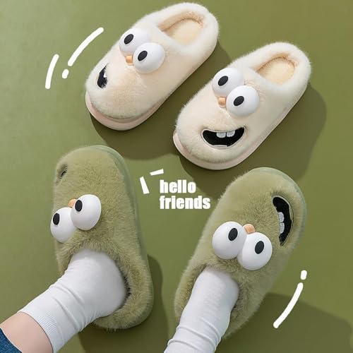 Big Eye Dog Slippers for Women Men, Tongue Kiss Slippers Couples, Tongue Fun Cartoon 3D Kissing Slipper Tongue4