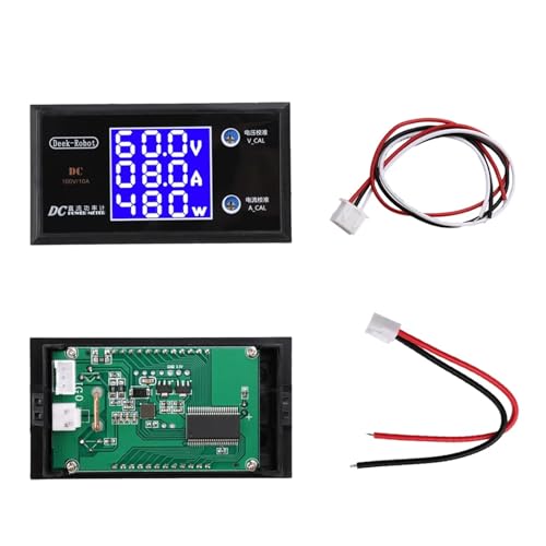 Voltímetro digital LCD y amperímetro CC 0-100V 10A medidor de voltaje y corriente 2
