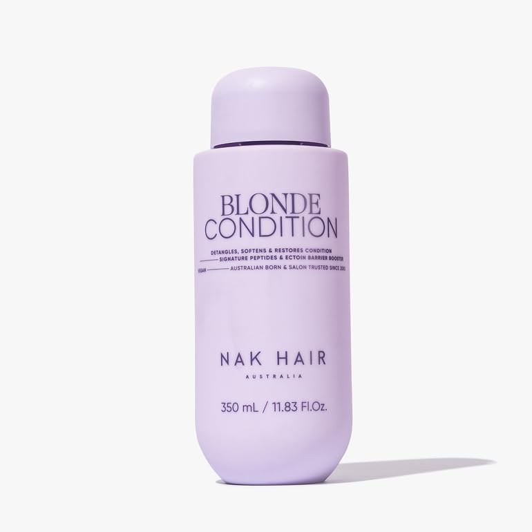 NAK Signature Blonde Conditioner 350ml - Purple Hair Conditioner Moisturizes, Repairs & Hydrates Natural & Color-Treated Blonde Hair with Peptides & Coconut Oil