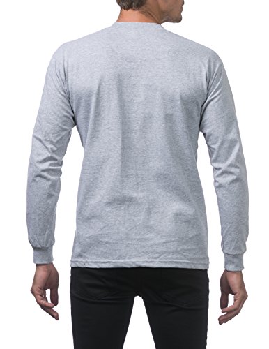 Pro Club Men's 3-Pack Heavyweight Cotton Long Sleeve Crew Neck T-Shirt3