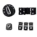 6 pezzi Auto Kit Interruttore di comando principale per interruttori di fari,specchio finestrino anteriore,Cromato per V-W MK5 GOLF MK5 MK6 PASSATO CONIGLIO B6 / 3C TIGUAN CC