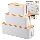 ケーブルボックス 【monoマガジン掲載!】 配線隠し ケーブル 収納 コード 収納 コンセントボックス 配線ボックス コンセント収納 コードケース 配線 ケーブル隠し コードボックス 整理収納アドバイザー監修 mugenbo (ホワイト木目調)