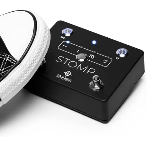 STOMP Bluetooth Page Turner Pedal for Tablets - Hands-Free Footswitch Pedal & App Controller - Compatible with IOS, Kindle Fire, iPhone, iPad, Mac and Android - Made in USA by Coda Music Tech (Black) Cover