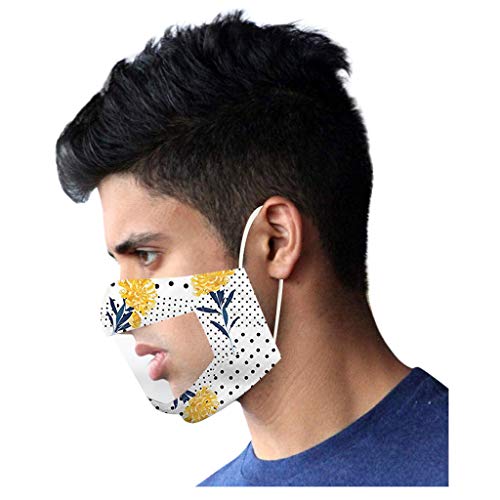 Preisvergleich Produktbild TTWOMEN Schlauchschal Communicate mit Klarem Lip Reading Visible Expression Herren Multifunktionstuch Sturmhaube Schal für Laufen Radfahren Klettern Outdoor (E-3, Einheitsgröße)