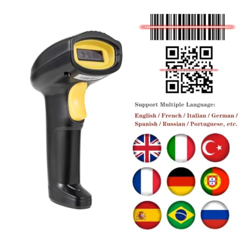 Image of Wireless 2.4GHz 2D & 1D Barcode Scanner (QR Code & Barcode) Wired & Wireless(Rechargeable) Connectivity | Induction Scanning with Built-in Illumination Light |Strong ABS(1-Year Warranty)