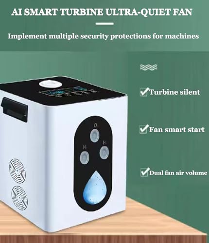 Inhalator wodorowy, 1200 ml/min, generator do inhalacji wodoru, 99,99% jonizator PEM o wysokiej czystości, generator wodoru do domu, łagodzi zmęczenie
