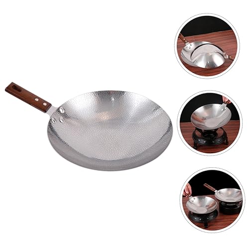 Wok con mango de madera y acero inoxidable miniatura 4