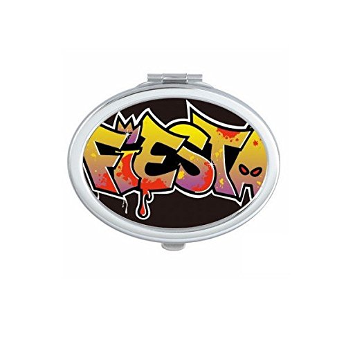 Miroir de poche graffiti pour corriger votre maquillage partout sans encombrer votre sac