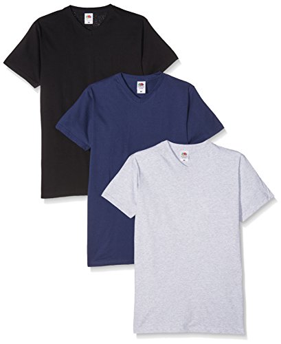 T-Shirt Homme Fruit of the Loom Valueweight col en V idéal pour le quotidien