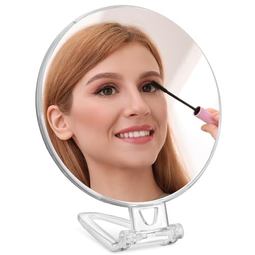 Beaupretty Espelho De Aumento Portátil Espelho De Mão Dobrável Espelho De Mão Dupla Face Espelho De