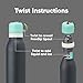 Owala FreeSip Twist Insulated Stainless Steel Water Bottle with Straw for Sports and Travel, BPA-Free, 18-oz, Blue/Grey (Foggy Tide)