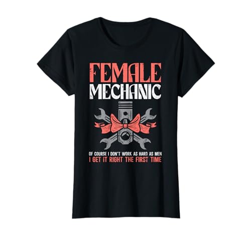 Female Mechanic Funny Car Auto Garage Women Mom T-Shirt