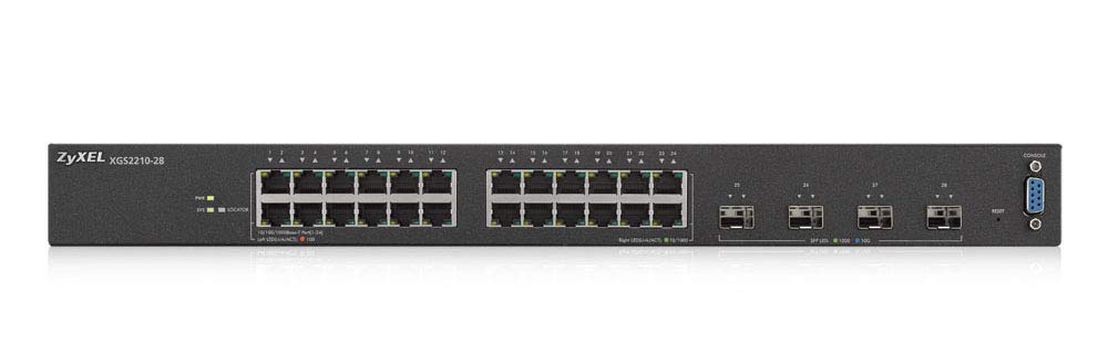 Zyxel Switch Gigabit 24 ports Manageable de Niveau 2 et 4 Ports 10G [XGS2210-28]