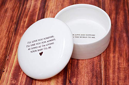 Mother of the Bride Gift, Mom Wedding Gift From Bride, Mom Birthday Gift - Round Keepsake Box - As Long As I'm Living Your Baby I'll Be