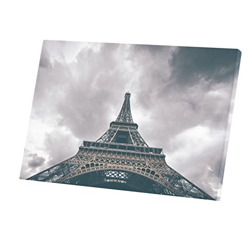 Tableau Paris Tour Eiffel toile imprimée 88x60 cm pour décoration murale