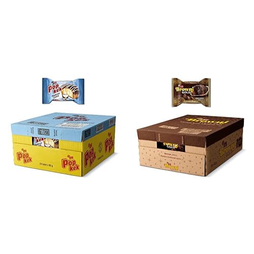 Eti Popkek Hindistan Cevizli Kek 60 g x 24 Adet ve Eti Browni Gold Çikolata Soslu Kek 45 g x 24 Adet