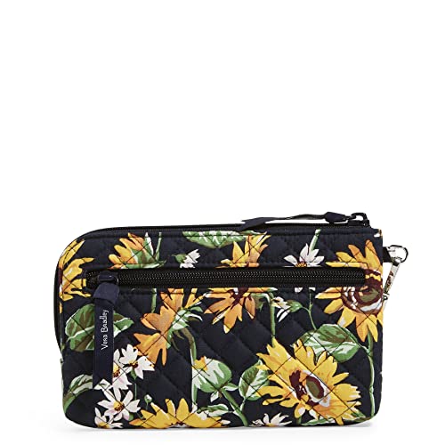 Vera Bradley Women's Cotton Wristlet With Rfid Protection, Sunflowers - Recycled Cotton, One Size #TOP3