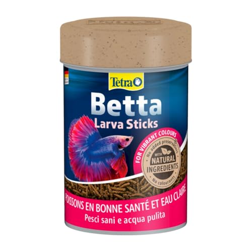 Tetra Betta LarvaSticks Mangime di Base per Tutti i Tipi di Betta - 85 ml