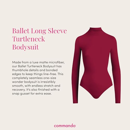 commando - Ballet Long Sleeve Turtleneck Bodysuit | Soft Shapewear Turtleneck Bodysuit | One Size Fits Most| Machine Washable3