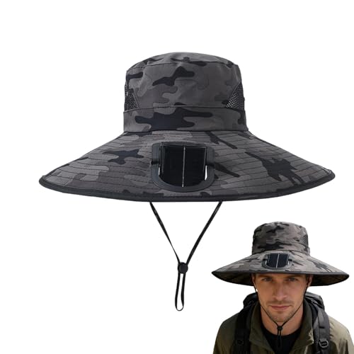 Chapeau de soleil respirant avec ventilateur solaire pour rester au frais