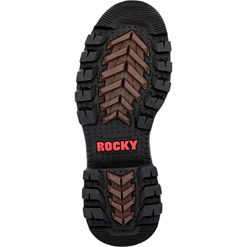 ROCKY Mens Rams Horn Logger 9 Inch Waterproof Composite Toe Work/Duty - Brown2