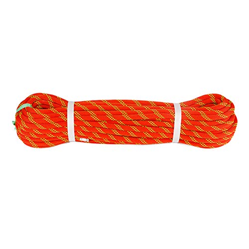 Corda in poliestere a doppia treccia, Fune di trazione elettrica - Fune statica in discesa for operazioni ad alta quota, resistente all'usura, robusta,(9mm x 30M)
