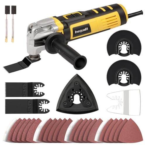 Inequalit Oscillating Tool, 3.5A Oscillating Multi Tool Kit with 6 Variable Speed, 4° Oscillation...