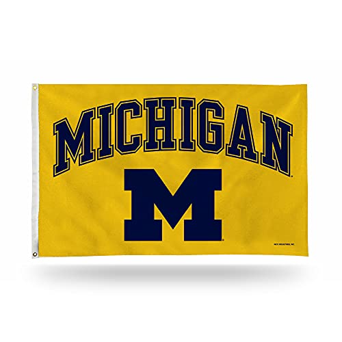 Banniere drapeau Michigan Wolverines jaune M de taille geante 9,5x1,5m