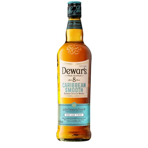 Dewar's 8 Años Caribbean Smooth Blended Scotch Whisky con Estuche Regalo, 70 cl