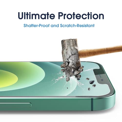 Image of amFiIm OneTouch for iPhone 12 Mini Screen Protector 5.4 inch Tempered Glass | Auto-Alignment, 30s Install, Bubble Free, 9H Hardness, Scratch & Drop Protection, HD Clear, Case Friendly, 2 Pack (12M-5.4'')