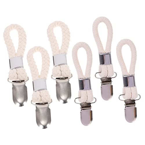 HOMOCONO Cotton Loop Towel Attachment to Hang 6pcs Kitchen Towel Hanger Clips Rustproof for Bathroom Towel