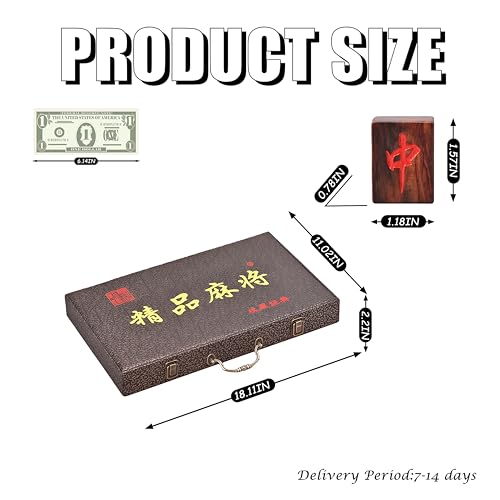 FENGSHUI-CAISHEN Natural Wood Paijiu Mahjong miniatura 6