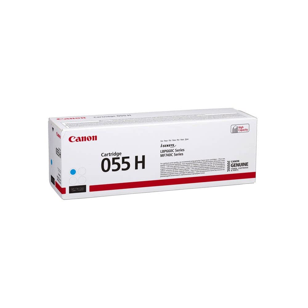 Canon Cartuccia 055 H C Toner Ciano, Rendimento 5.900 Pagine, Imballo In Cartone-image