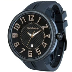 Tendence Gulliver Round Fiber Unisex Quartz Watch with Grey Dial Analogue Display and Grey Plastic or PU Strap 02046018