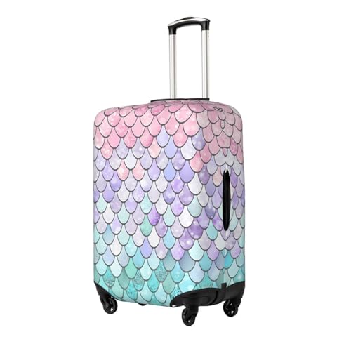 Luggage Suitcase Cover Protector, Printed Mermaid Pink Purple Luggage Covers for Suitcase, Baggage Covers Fits 18-32 Inch Luggage2