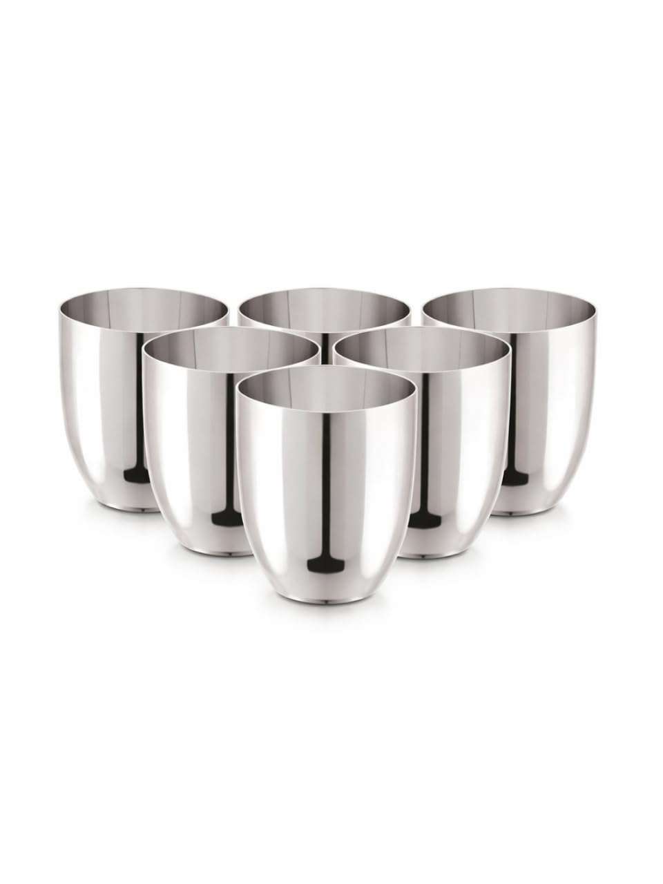 Buy Tosaa Stainless Steel Lotus Glasses Pack of 6 - Non-Reactive