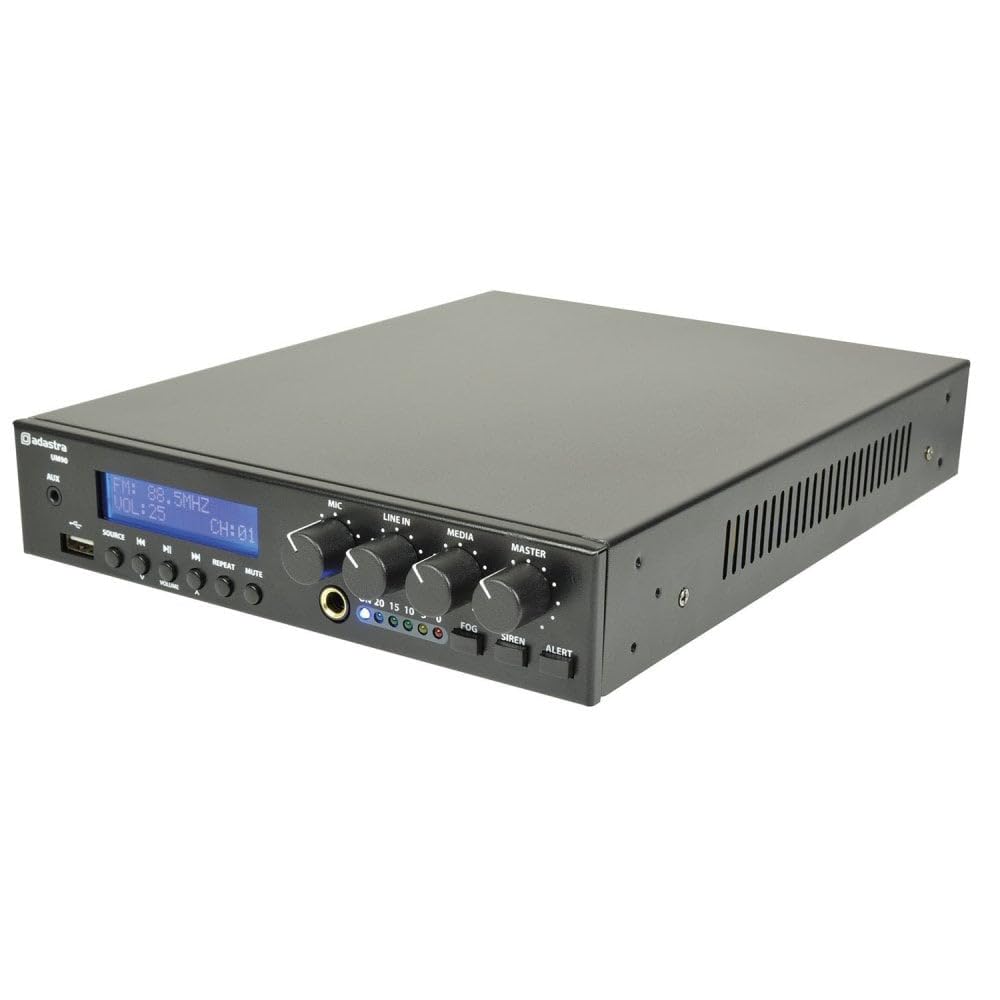 Adastra UM90 Mixer Amplifier Compact 90W 100V Fog Siren Alert PA Bluetooth AUX