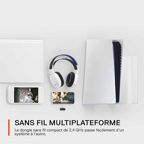 Casque gaming sans fil SteelSeries Arctis 7P+ pour PS5 - vue 4