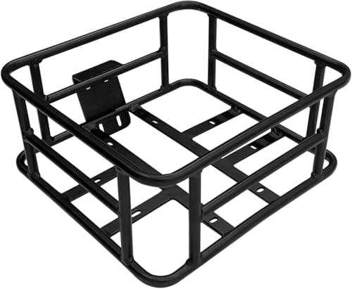 Jasion E Bike Front Basket, Heavy-Duty Metal Ebike Basket for