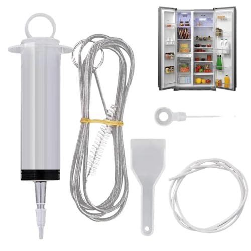 Fridge Drain Hole Cleaning Tool - 5PCS Fridge Cleaner, Fridge Cleaning Syringe Kit, Reusable Refrigerator Drain Dredging Tool Kit - For Refrigerator Cleaning, Kitchen Drain Hole Remover
