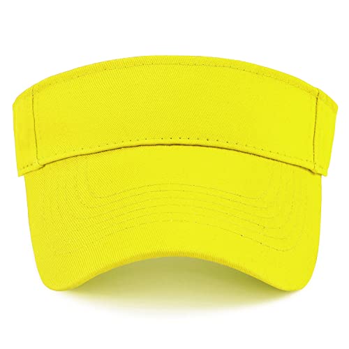 Zando Sun Hat Womens Visor Sun Visors For Women Hats For Women Men Adjustable Sports Visor Unisex Baseball Cap For Women Uv Protection Hat Cotton Biking Visor For Men Yellow Visor Hat #TOP6