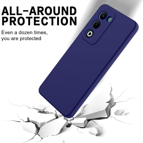 Image of Back Cover for Oppo A5 5G | Full Camera Protection | Premium Liquid Silicon Case | Flexible Bumper Case for Oppo A5 5G (Dark Blue)