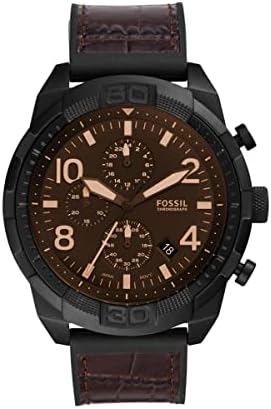 Fossil Men's Bronson Chronograph, Black-Tone Stainless Steel Watch, FS5713