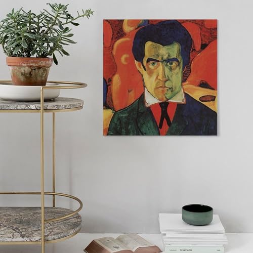 Décoration murale toile Kazimir Malevich Autoportrait tableau 50x50