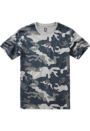 T-Shirt Di Brandit - Premium T-Shirt - S A 5XL - Uomo - Camouflage Grigio - 6