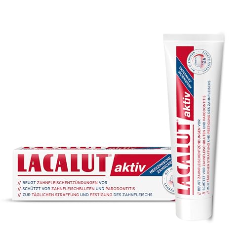 LACALUT AKTIV ZAHNCREME, 100ml Zahnpasta, sofort spürbare Straffung und Festigung des Zahnfleischs, effektive Zahnpflege & Zahnfleischpflege,1 x 100ml LACALUT AKTIV ZAHNCREME, 100ml Zahnpasta, sofort spürbare Straffung und Festigung des Zahnfleischs, effektive Zahnpflege & Zahnfleischpflege,1 x 100ml