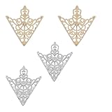 2Pairs Triangle Collar Clips Decorative Lapel Pin, Fashion Shirt Buckle and Chic Brooch Pin for Clothes, Stylish Accessories Brooch Pins for Blouse Sweater Coat Dress Bag Decoration