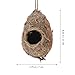 VICASKY Simulated Bird Nest Hanging Birdhouse Shelter for Outdoor Indoor Use Natural Look Handwoven Design Safe Hideaway for Birds 8.26X2.75X2.55 Inches